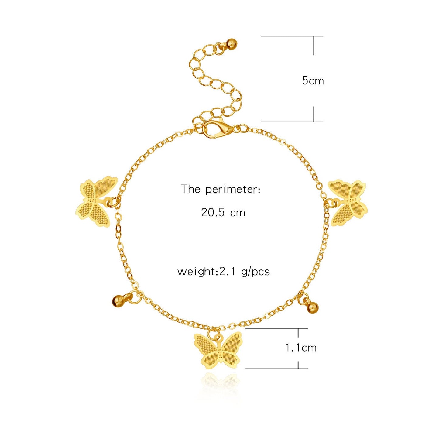 Schmetterling Charms Fußkettchen Kette Schmuck