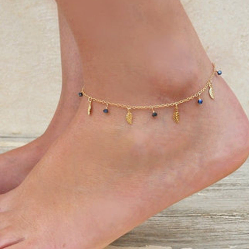Blätter Charm Fußkettchen Schmuck