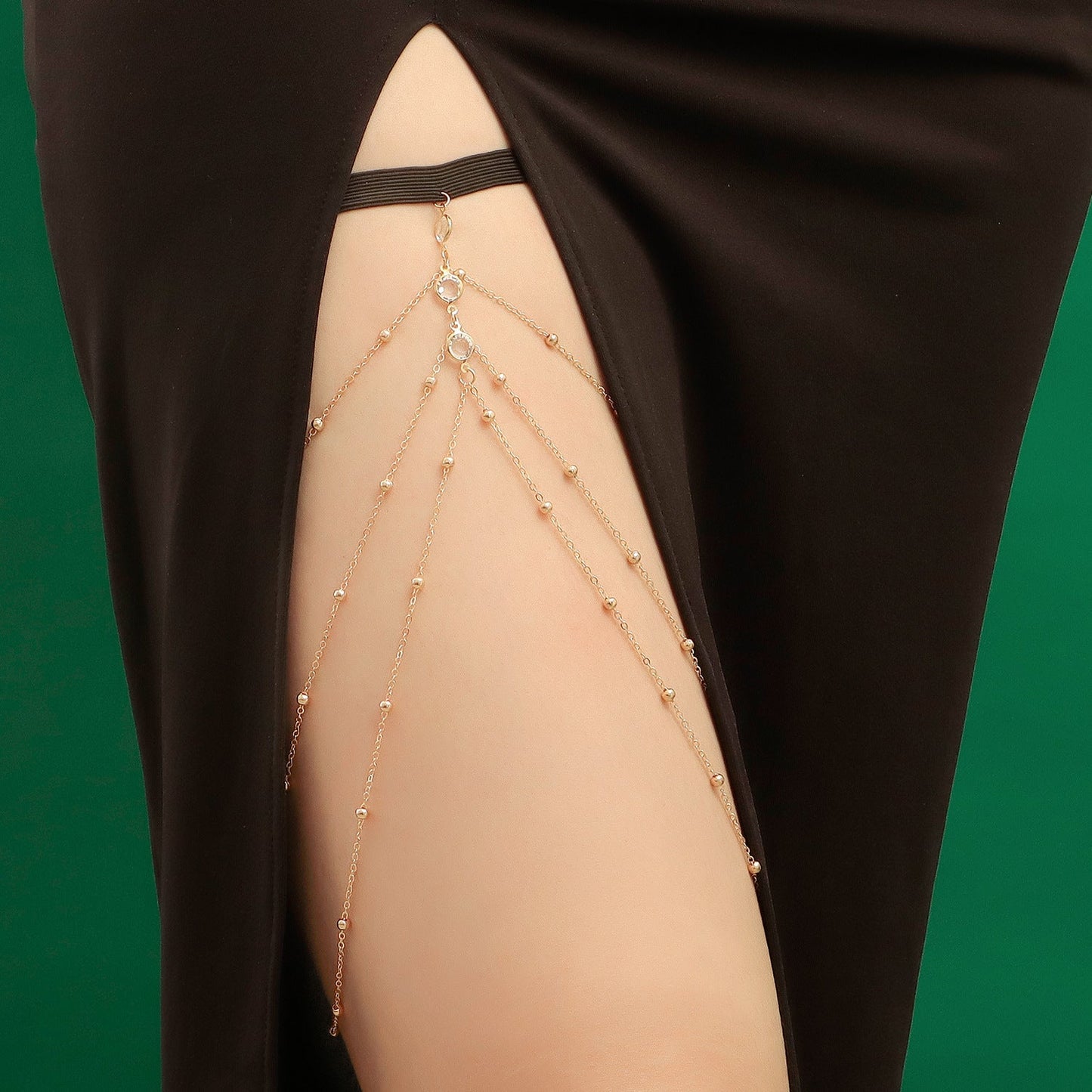 Sexy Strand Strass Körperkette Oberschenkelkette