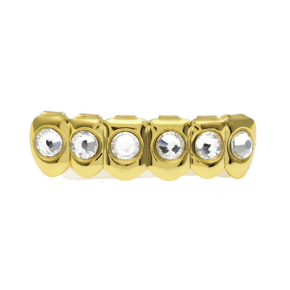 Hip-Hop-Grillz mit Diamanten und Vergoldung
