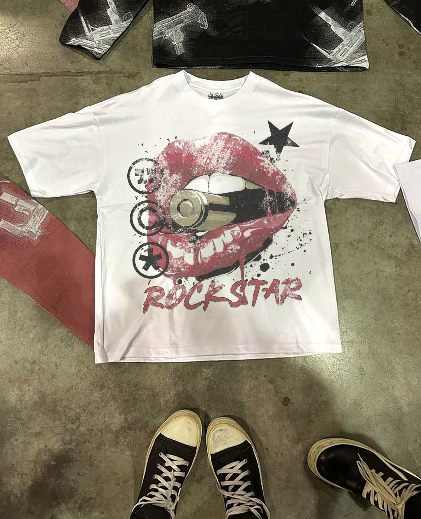 Rockstar Streetwear Weißes Baumwoll-T-Shirt Lässiges Kleiderschrank-Essential Fällt größengetreu aus für selbstbewussten Alltagsstil