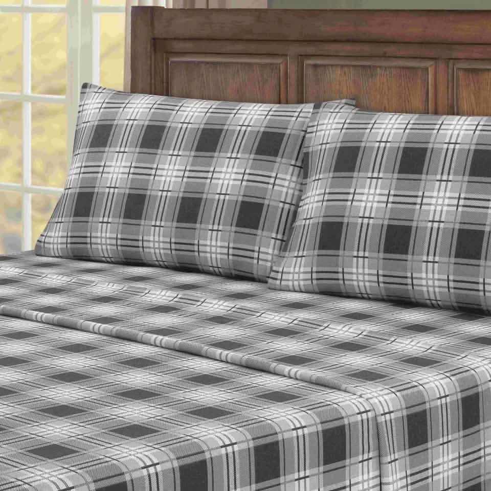 4-teilig: Kathy Ireland Bettwäsche-Set aus 100 % türkischer Baumwolle (Flanell)