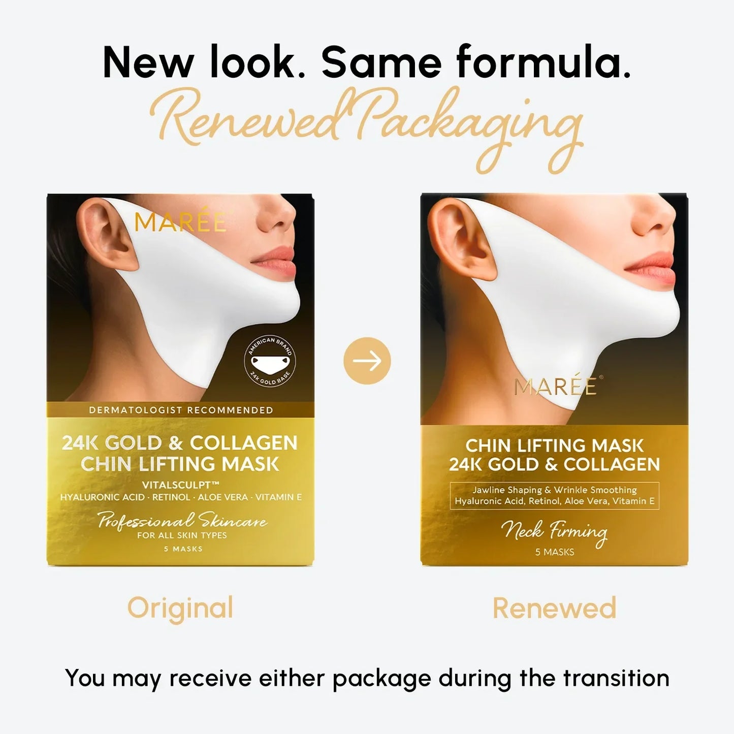 24K Gold V-Line Lifting Maske