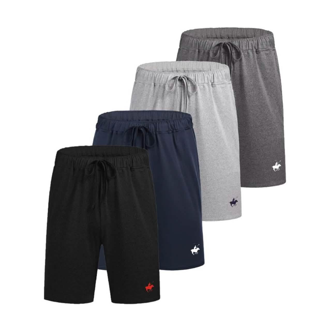 4er-Pack: Herren-Lounge-Shorts mit Taschen