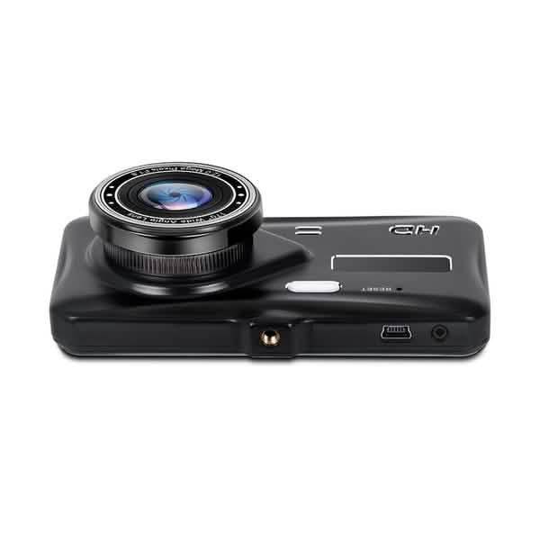 A6T 4-Zoll 170° Weitwinkel Full HD 1080P Auto DVR Dual-Objektiv Dashcam Rückfahrkamera Videorecorder mit Touchscreen
