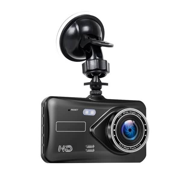 A6T 4-Zoll 170° Weitwinkel Full HD 1080P Auto DVR Dual-Objektiv Dashcam Rückfahrkamera Videorecorder mit Touchscreen