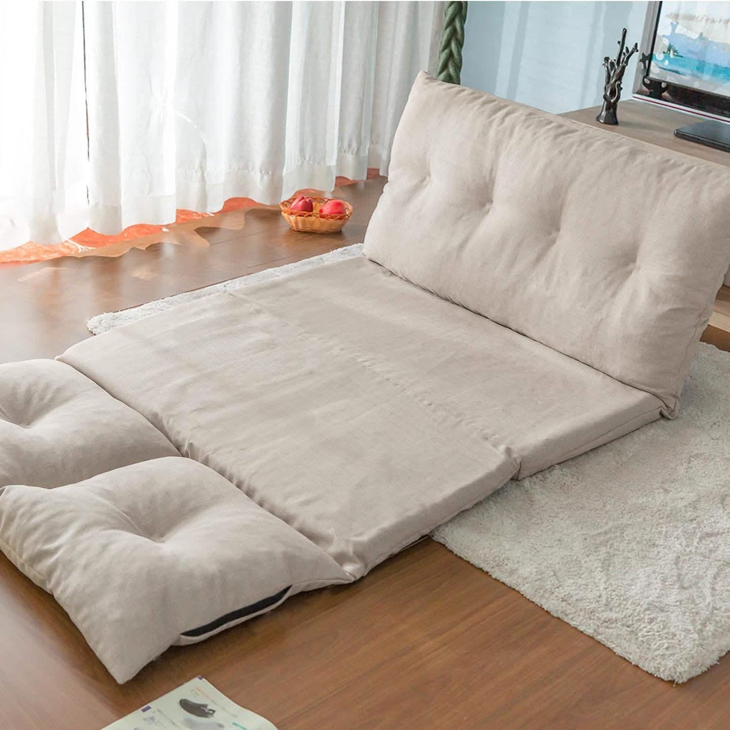 Verstellbarer Stoff Klappliegestuhl Sofa Bodencouch und Sofa