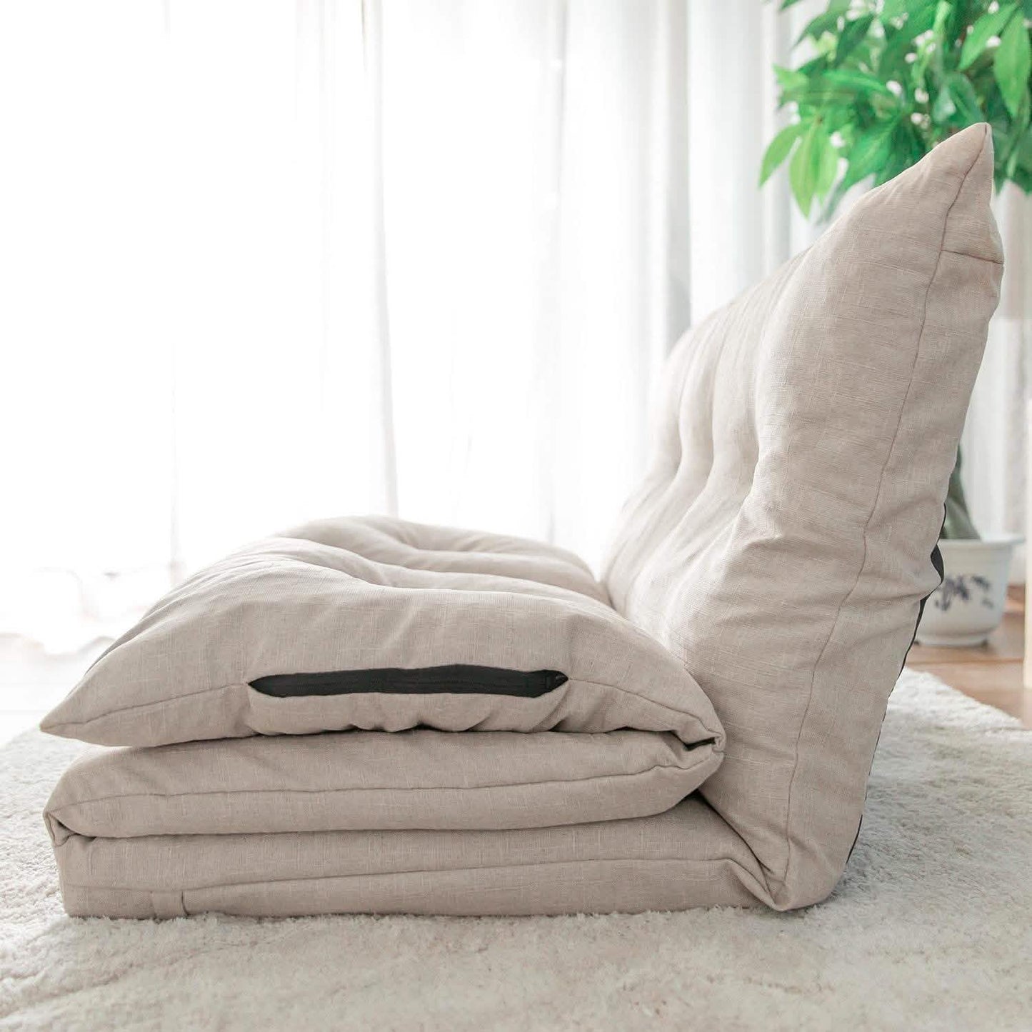 Verstellbarer Stoff Klappliegestuhl Sofa Bodencouch und Sofa