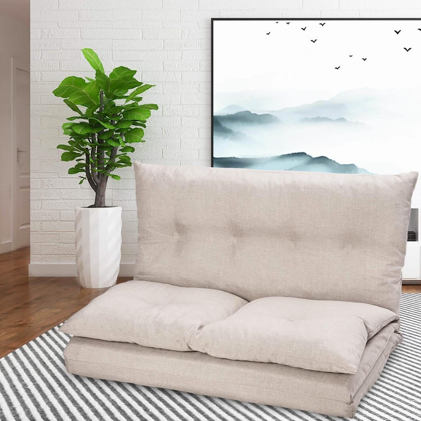 Verstellbarer Stoff Klappliegestuhl Sofa Bodencouch und Sofa