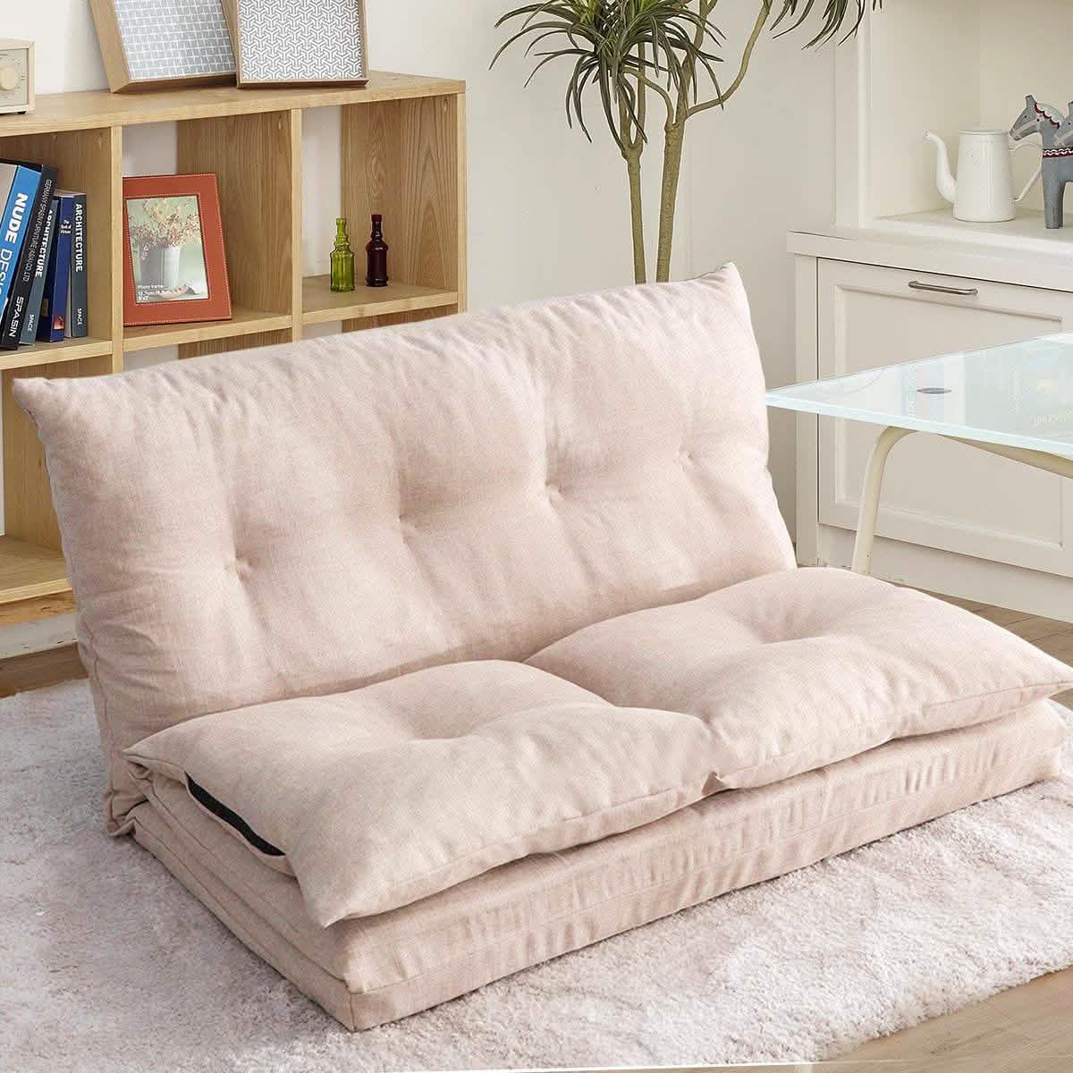 Verstellbarer Stoff Klappliegestuhl Sofa Bodencouch und Sofa