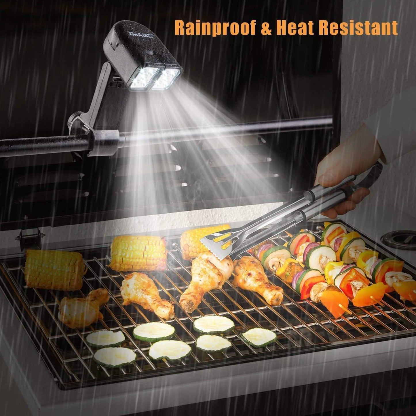 Verstellbare, superhelle BBQ-Grilllichter, 360 Grad drehbar, zum Kochen und Campen