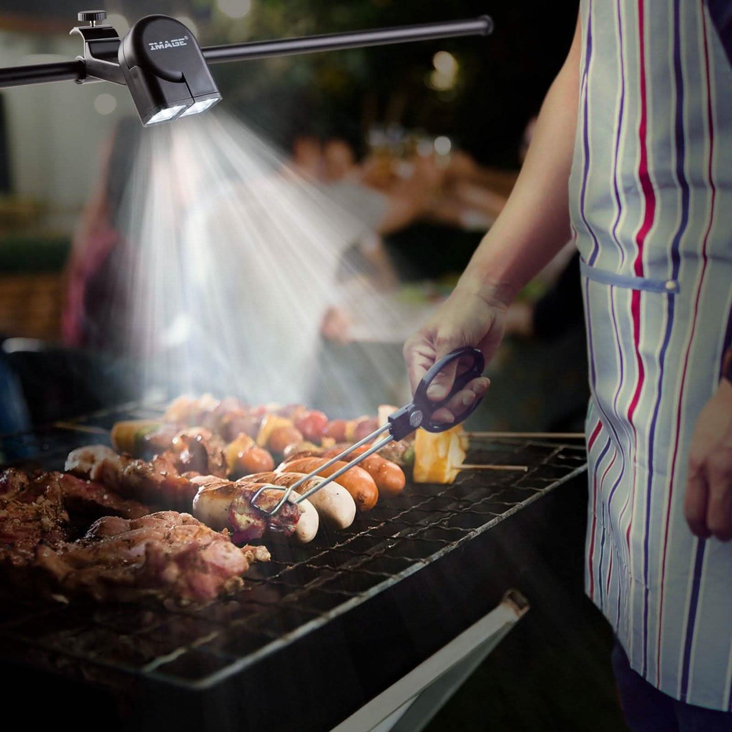 Verstellbare, superhelle BBQ-Grilllichter, 360 Grad drehbar, zum Kochen und Campen