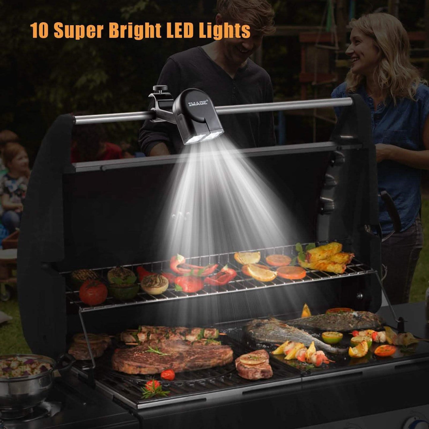 Verstellbare, superhelle BBQ-Grilllichter, 360 Grad drehbar, zum Kochen und Campen