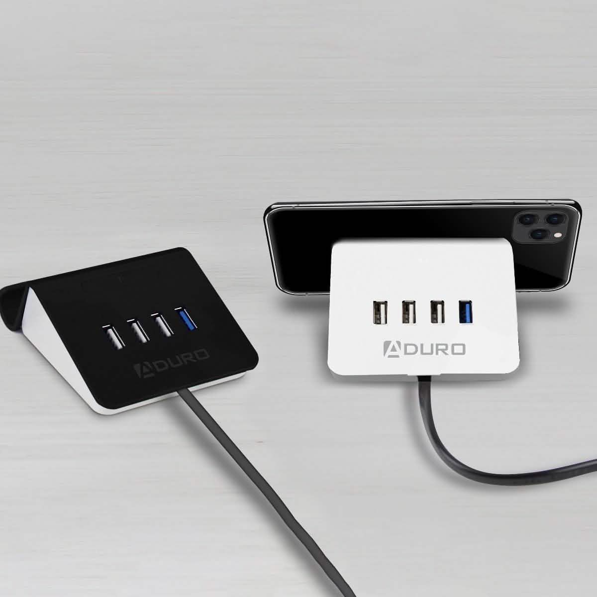 Aduro PowerUp USB-Ladestation und Ständer mit 4 Anschlüssen