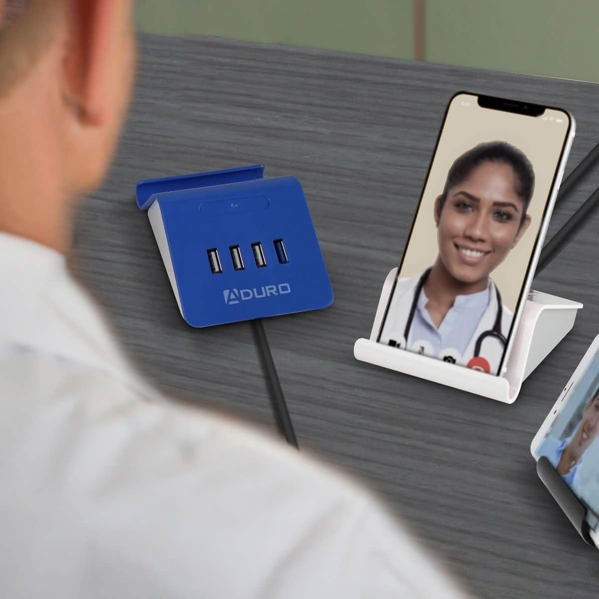 Aduro PowerUp USB-Ladestation und Ständer mit 4 Anschlüssen