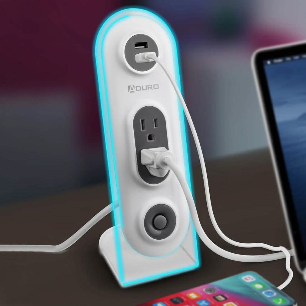 Aduro Surge Duo Dual USB- und Dual-Überspannungsschutz-Ladestation