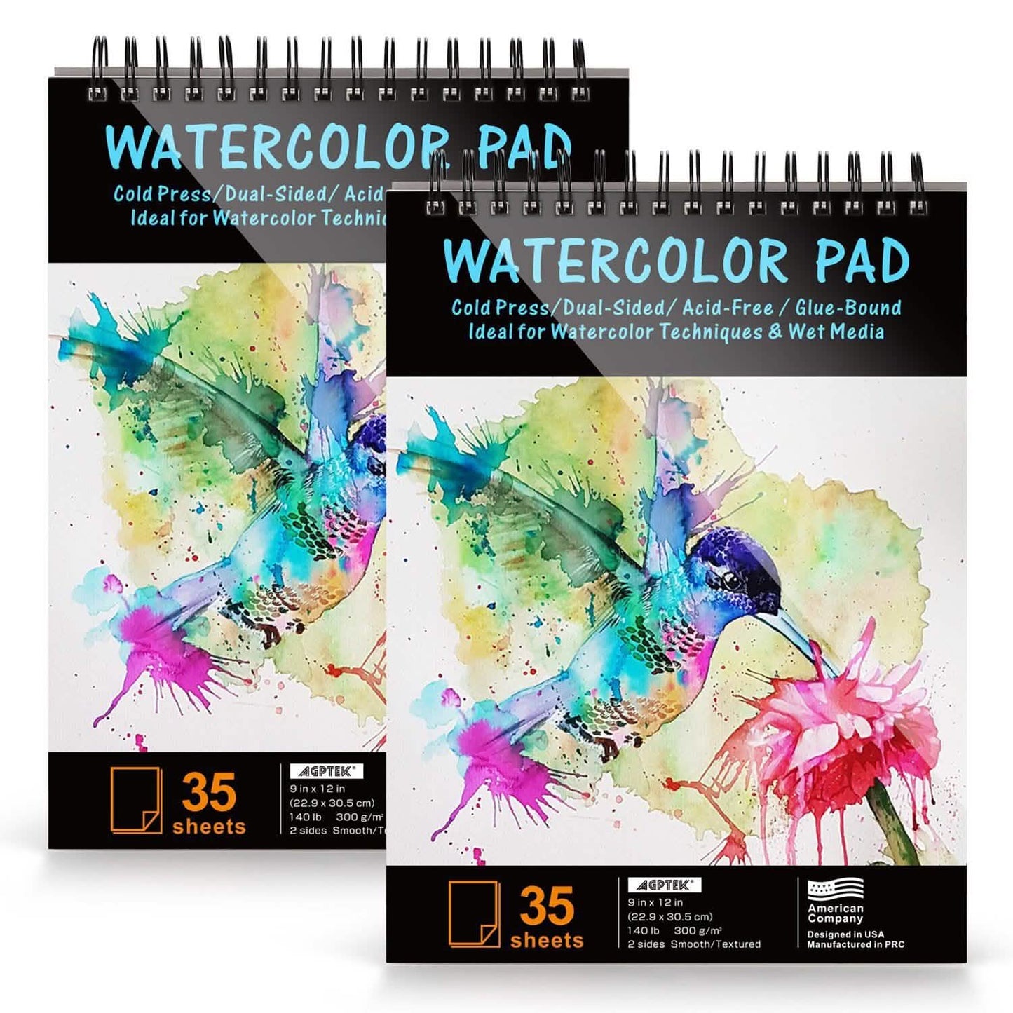 AGPtEk Aquarellpapierblock, 35 Blatt, 12 Zoll