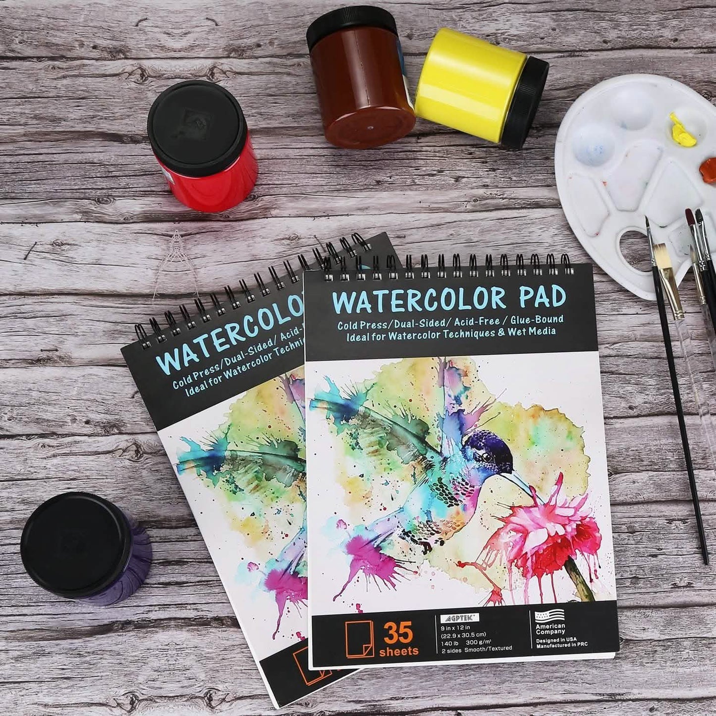 AGPtEk Aquarellpapierblock, 35 Blatt, 12 Zoll