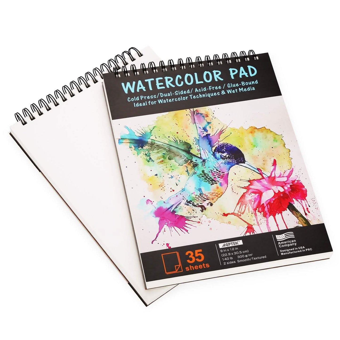 AGPtEk Aquarellpapierblock, 35 Blatt, 12 Zoll