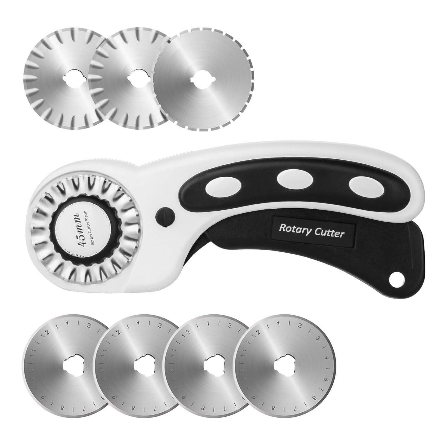 AGPtek Rollschneider 45 mm mit 7 Ersatzklingen und Sicherheitsverriegelung