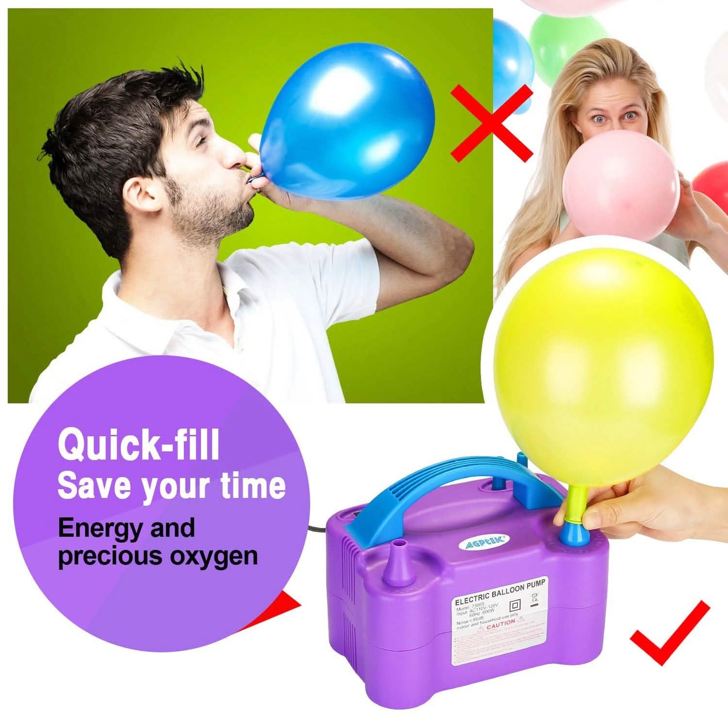 AGPTEK Elektrische Ballonpumpe