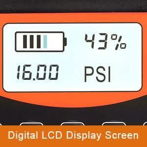 AGPtEK elektrische Luftpumpe digital 16PSI 12V wiederaufladbare SUP elektrische Luftpumpenkompressor
