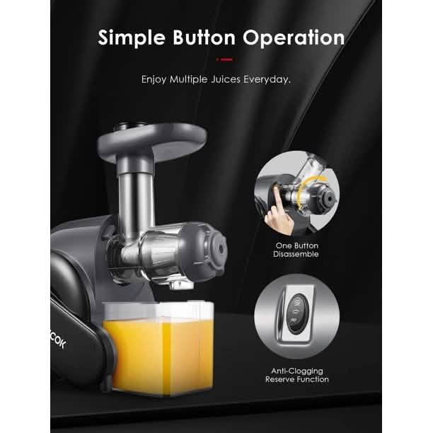 AICOK Entsafter Slow Juicer mit Rückwärtsfunktion