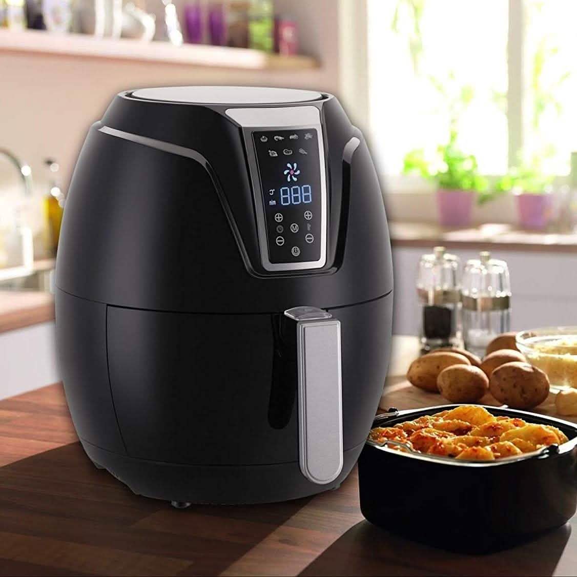 Heißluftfritteuse mit digitalem LED-Touch-Display, 1400 Watt – 3,2 l Fassungsvermögen