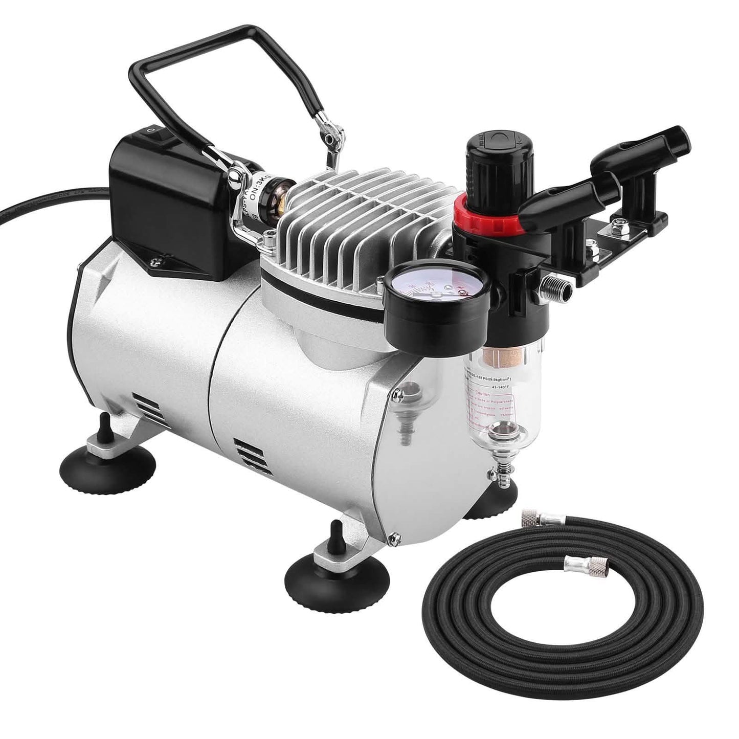 Airbrush-Kompressor-Set mit 1,8 m Luftschlauch und Airbrush-Halter