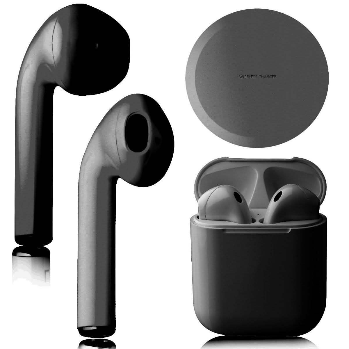 Airbuds Kabellose Bluetooth-Kopfhörer mit Ladecase und Bonus Qi-Ladematte