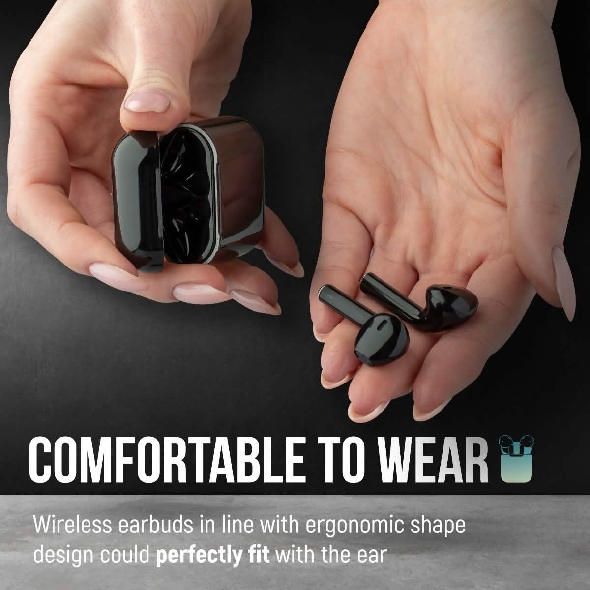 Airbuds Kabellose Bluetooth-Kopfhörer mit Ladecase und Bonus Qi-Ladematte
