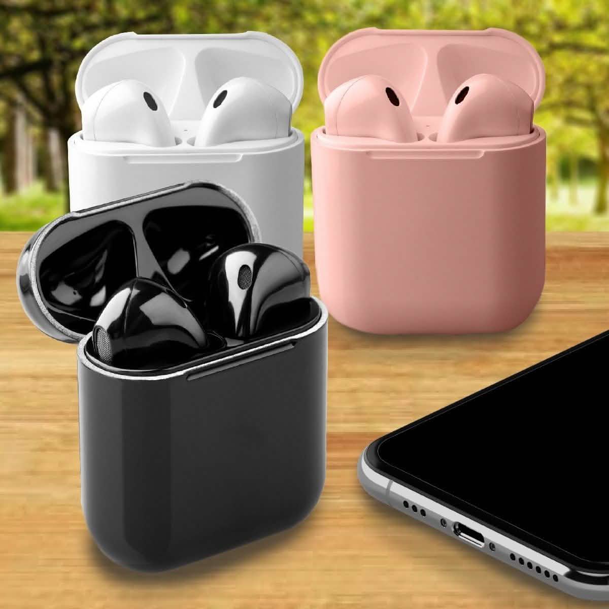 Airbuds Kabellose Bluetooth-Kopfhörer mit Ladecase und Bonus Qi-Ladematte
