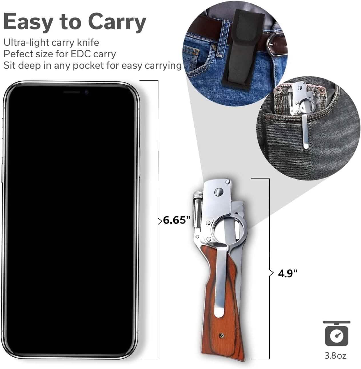AK47 Taschenklappmesser, Taktisches Messer für Camping, Jagd, Überleben, Indoor- und Outdoor-Aktivitäten