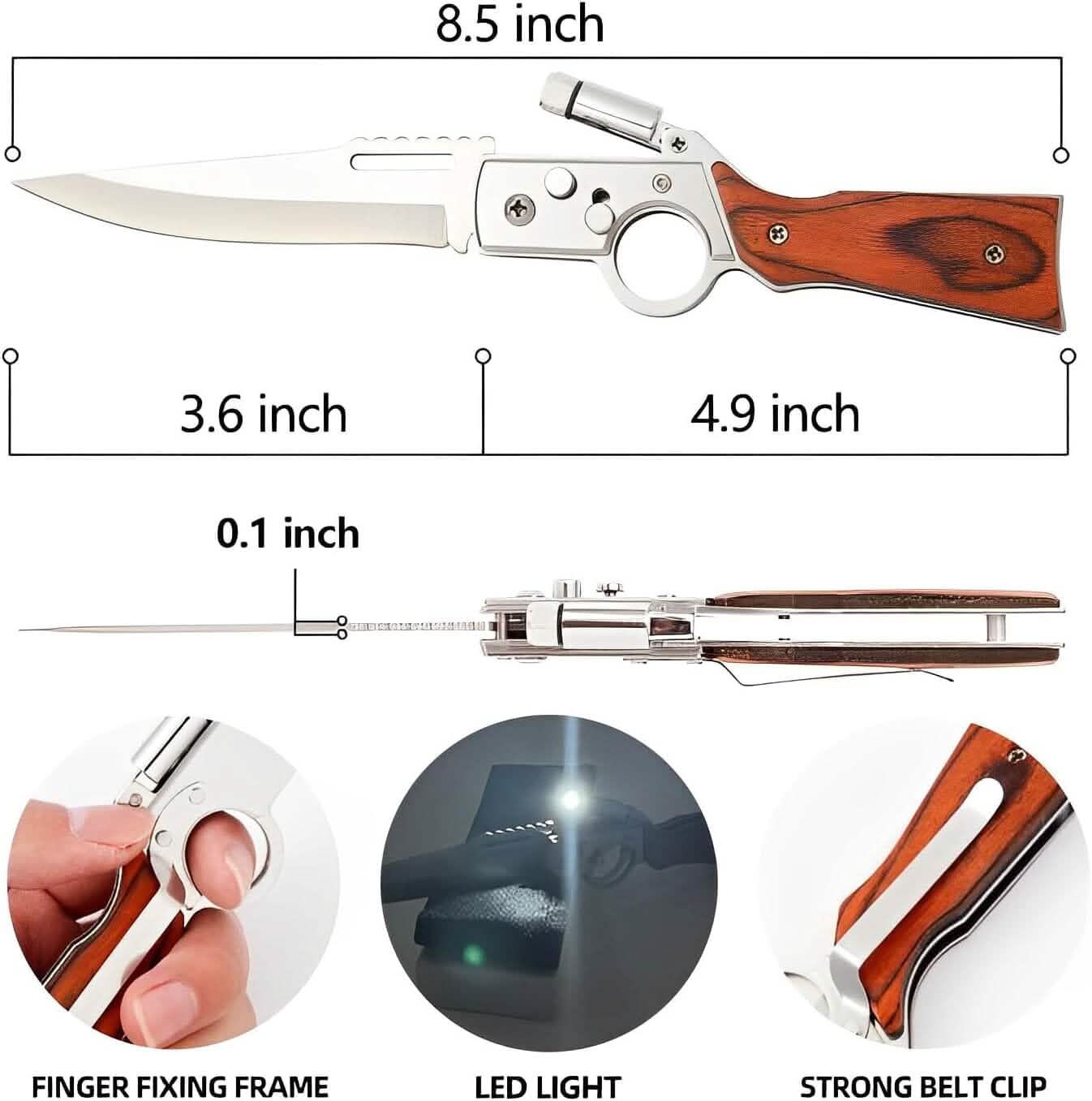 AK47 Taschenklappmesser, Taktisches Messer für Camping, Jagd, Überleben, Indoor- und Outdoor-Aktivitäten