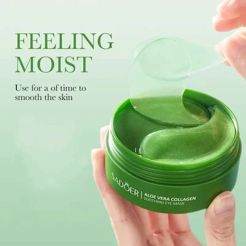 Aloe & Collagen Crystal Augenmaske – Hypoallergen, straffende Feuchtigkeitspflege für alle Hauttypen