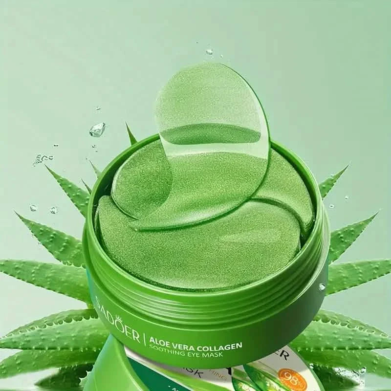 Aloe & Collagen Crystal Augenmaske – Hypoallergen, straffende Feuchtigkeitspflege für alle Hauttypen