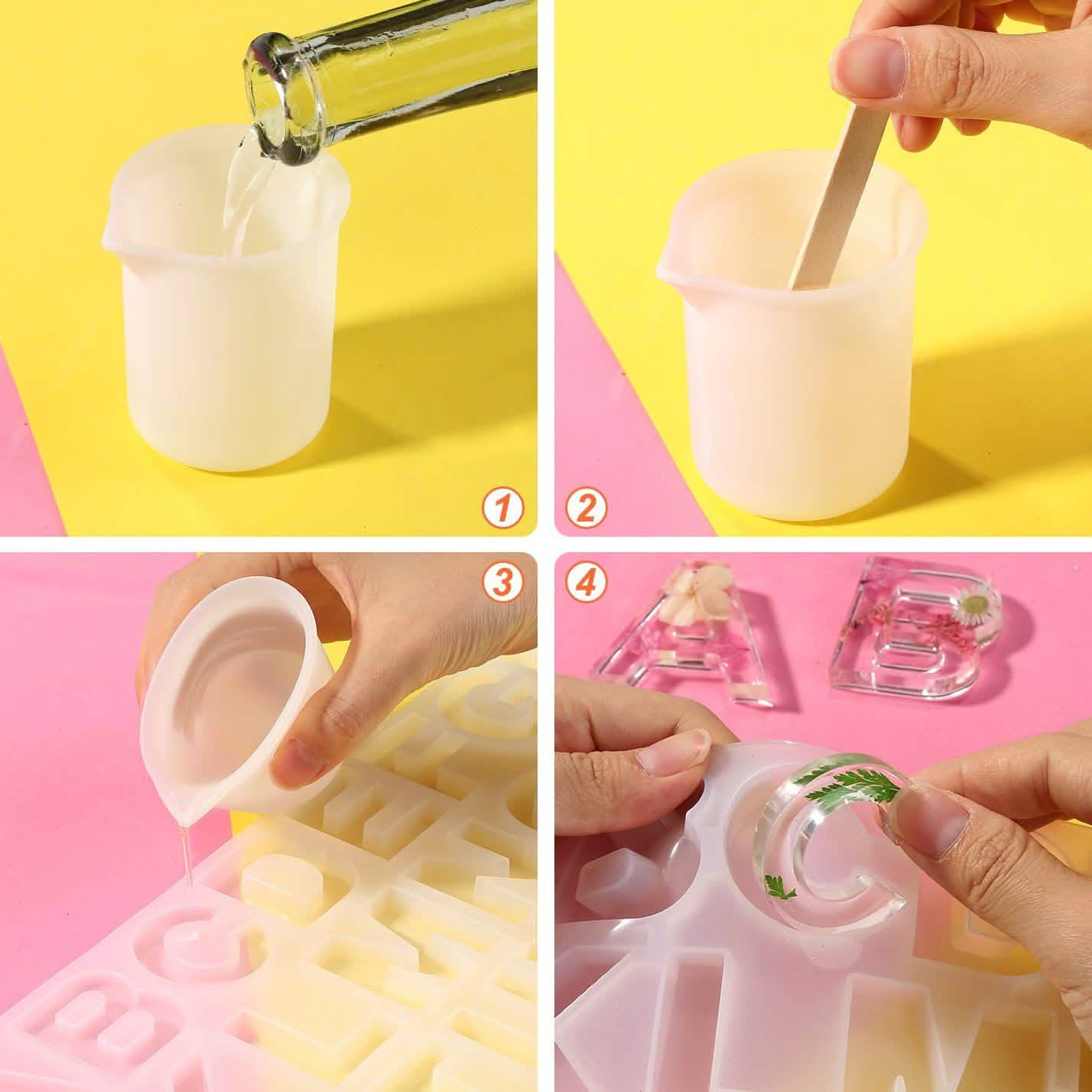 Alphabet-Zahlen Silikonform Set DIY Gussform Schmuckherstellung Handwerk