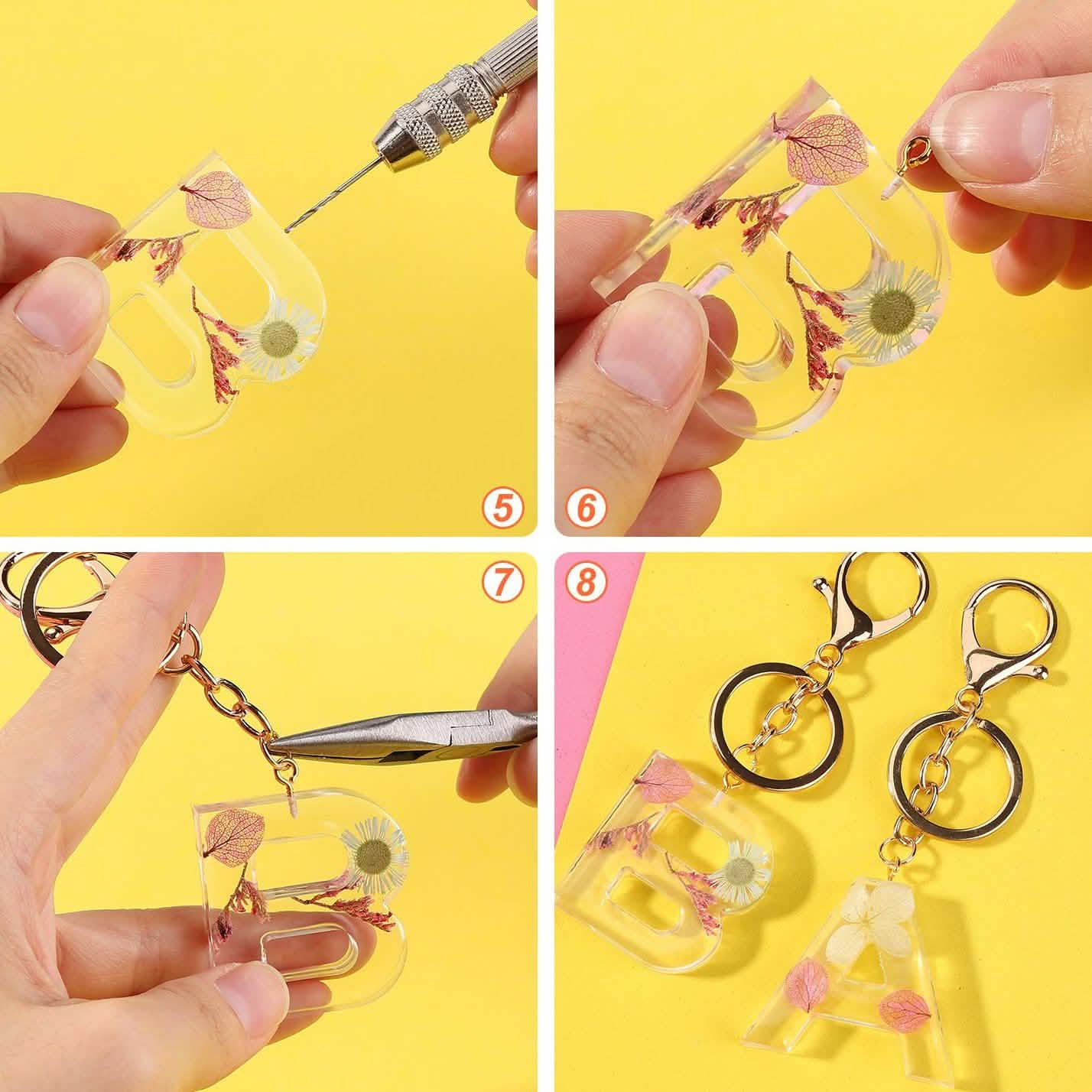Alphabet-Zahlen Silikonform Set DIY Gussform Schmuckherstellung Handwerk
