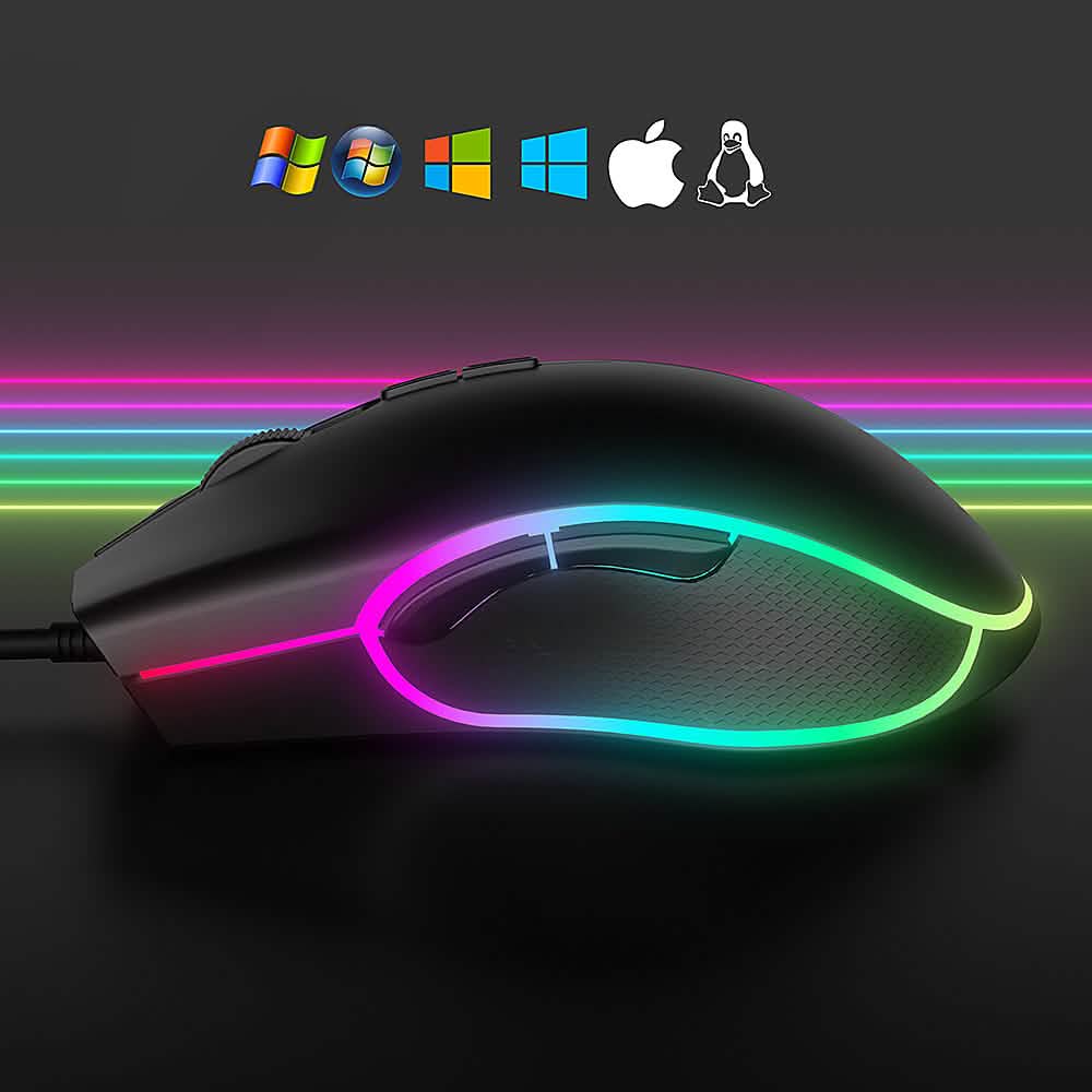 Altec Lansing - GM300 kabelgebundene Gaming-Maus mit RGB-Beleuchtung – RGB