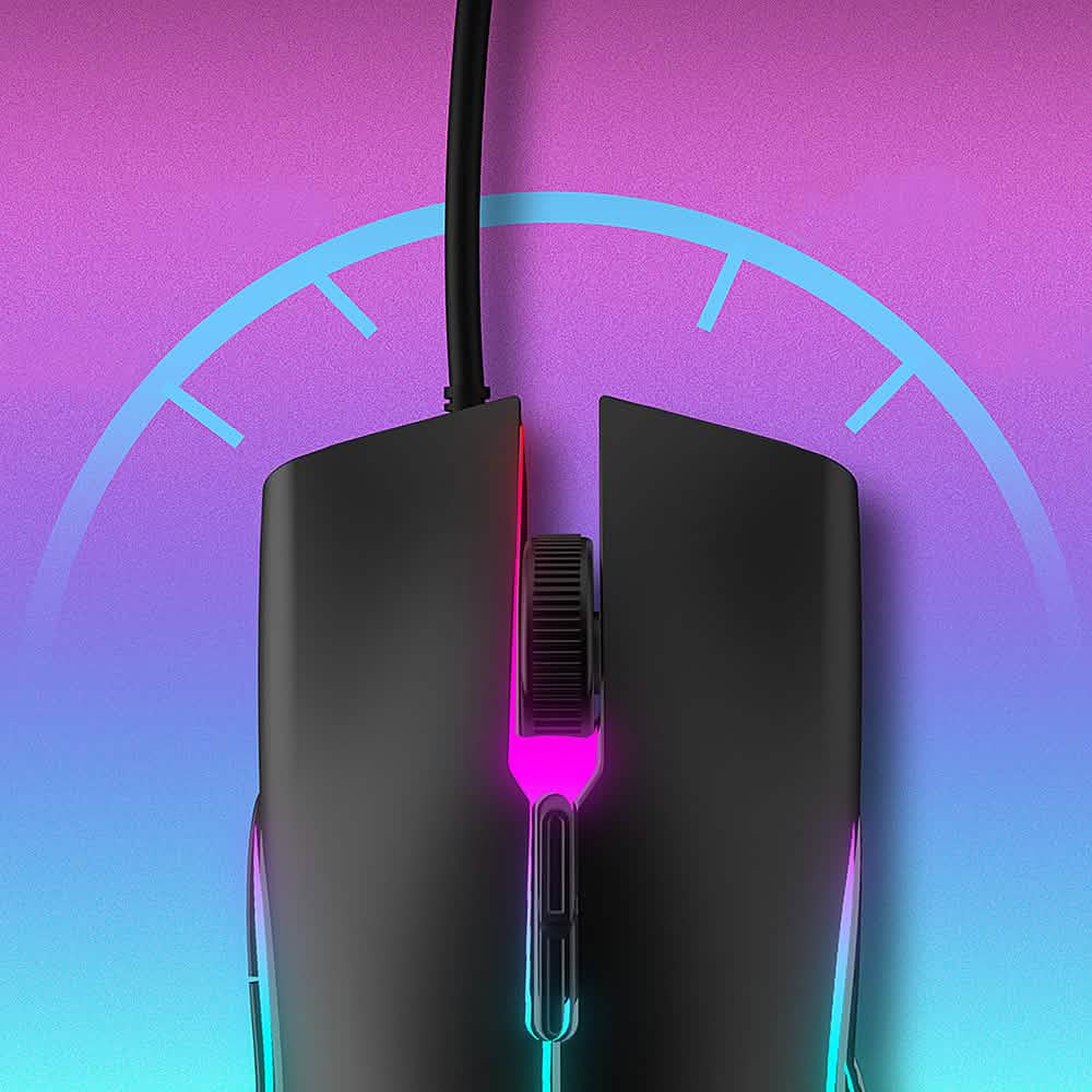 Altec Lansing - GM300 kabelgebundene Gaming-Maus mit RGB-Beleuchtung – RGB
