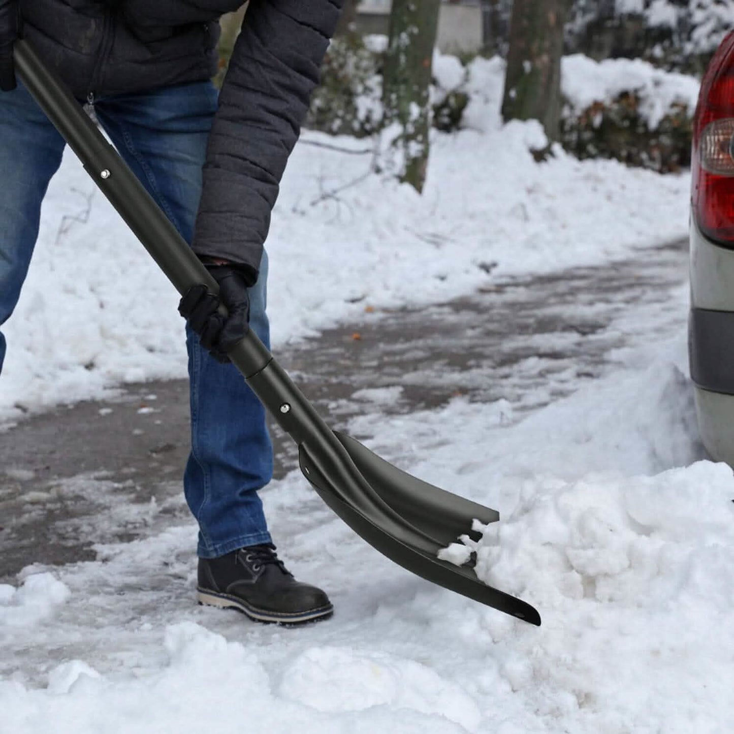Aluminium-Schneeschaufel Tragbare, leichte Camping-, Garten-, Strand-Schaufel