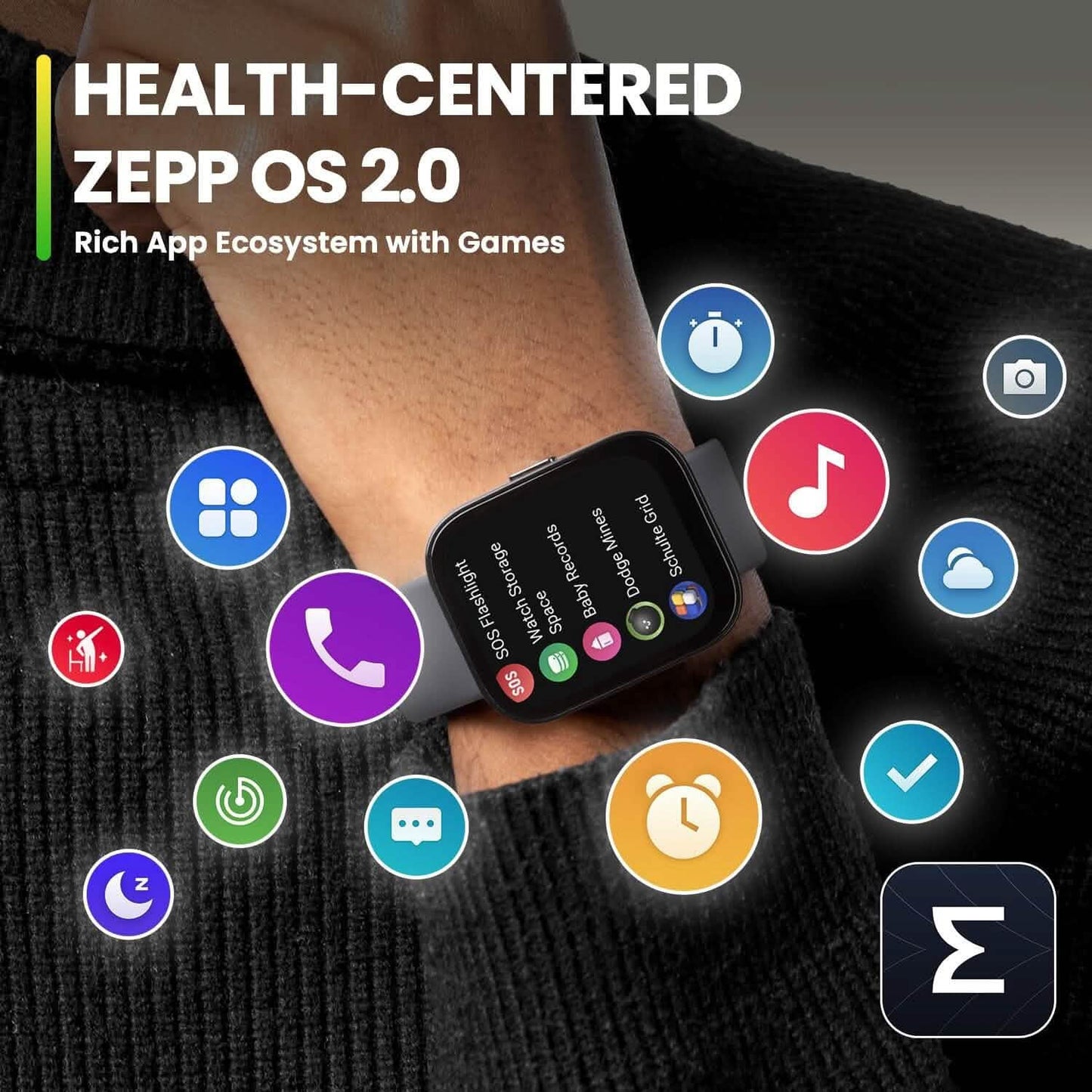 Amazfit Bip 5 Smartwatch mit extragroßem Display, Bluetooth-Anrufen und integriertem Alexa (Generalüberholt)