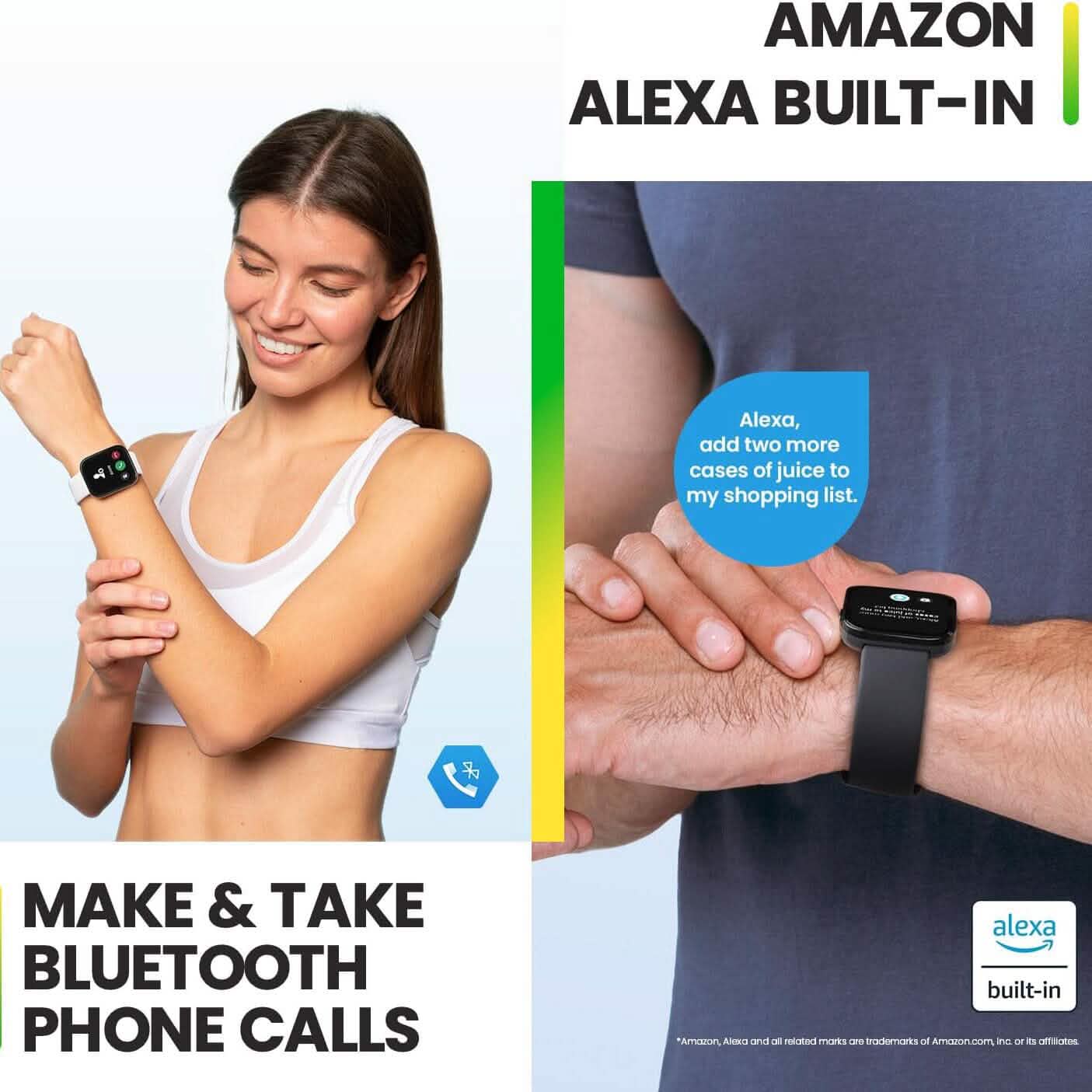 Amazfit Bip 5 Smartwatch mit extragroßem Display, Bluetooth-Anrufen und integriertem Alexa (Generalüberholt)