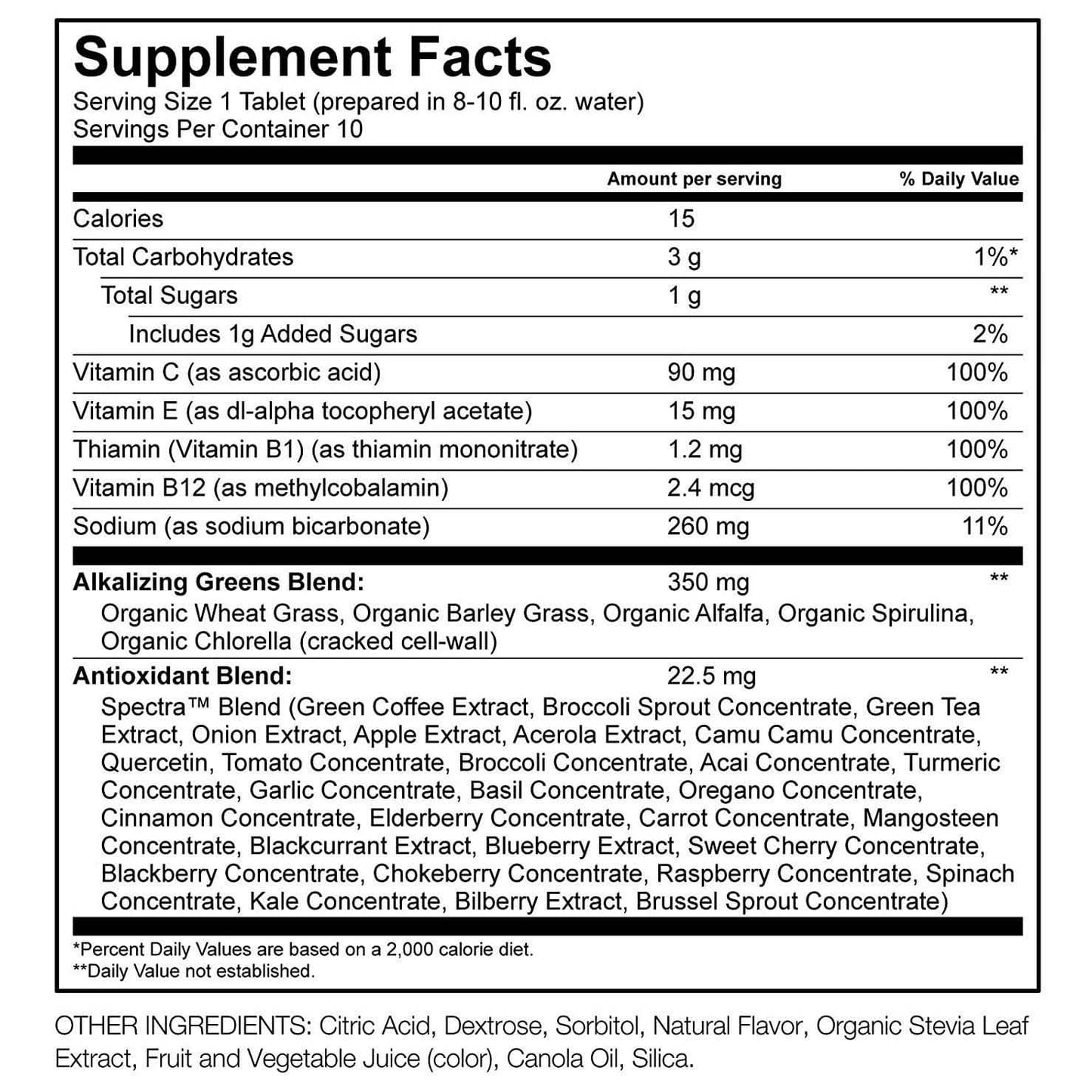 Amazing Grass Green Superfood Wassertablette mit Antioxidantien und alkalisierendem Grün