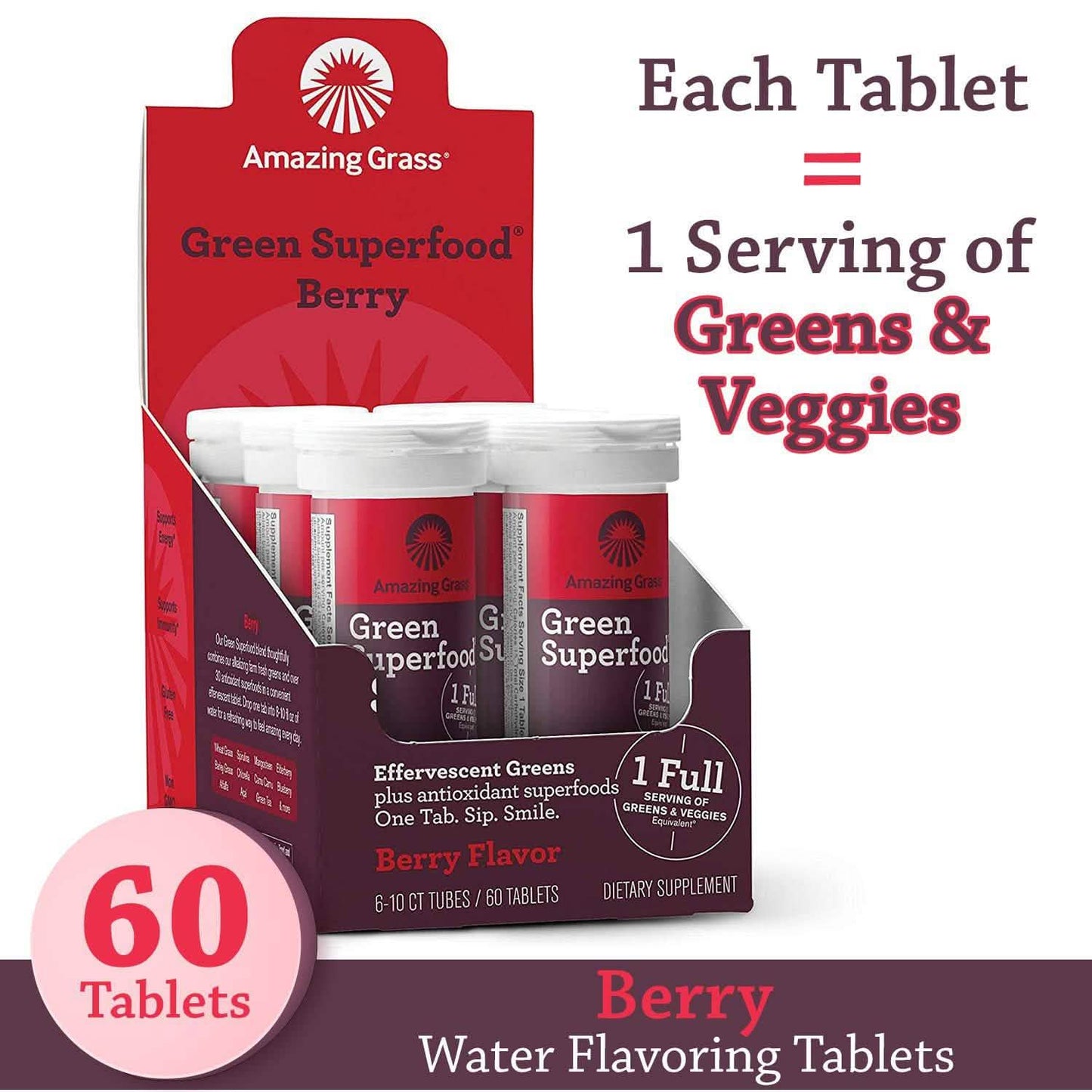 Amazing Grass Green Superfood Wassertablette mit Antioxidantien und alkalisierendem Grün