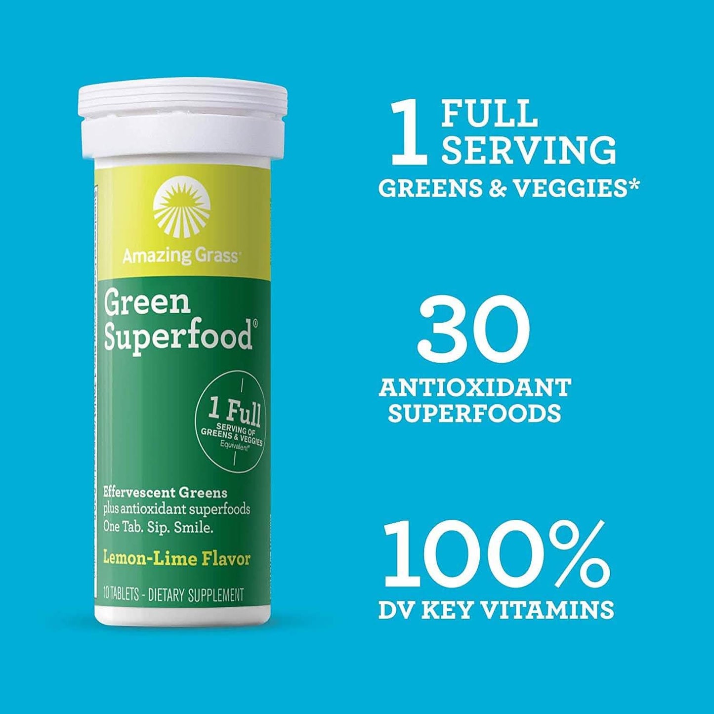 Amazing Grass Green Superfood Wassertablette mit Antioxidantien und alkalisierendem Grün