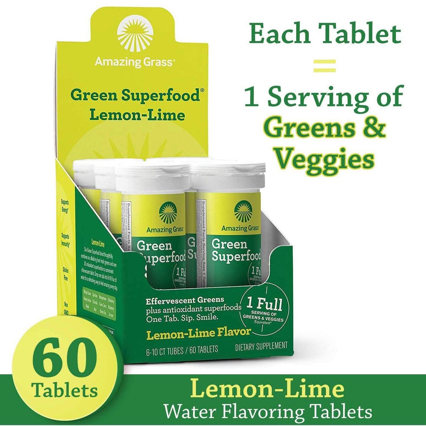 Amazing Grass Green Superfood Wassertablette mit Antioxidantien und alkalisierendem Grün