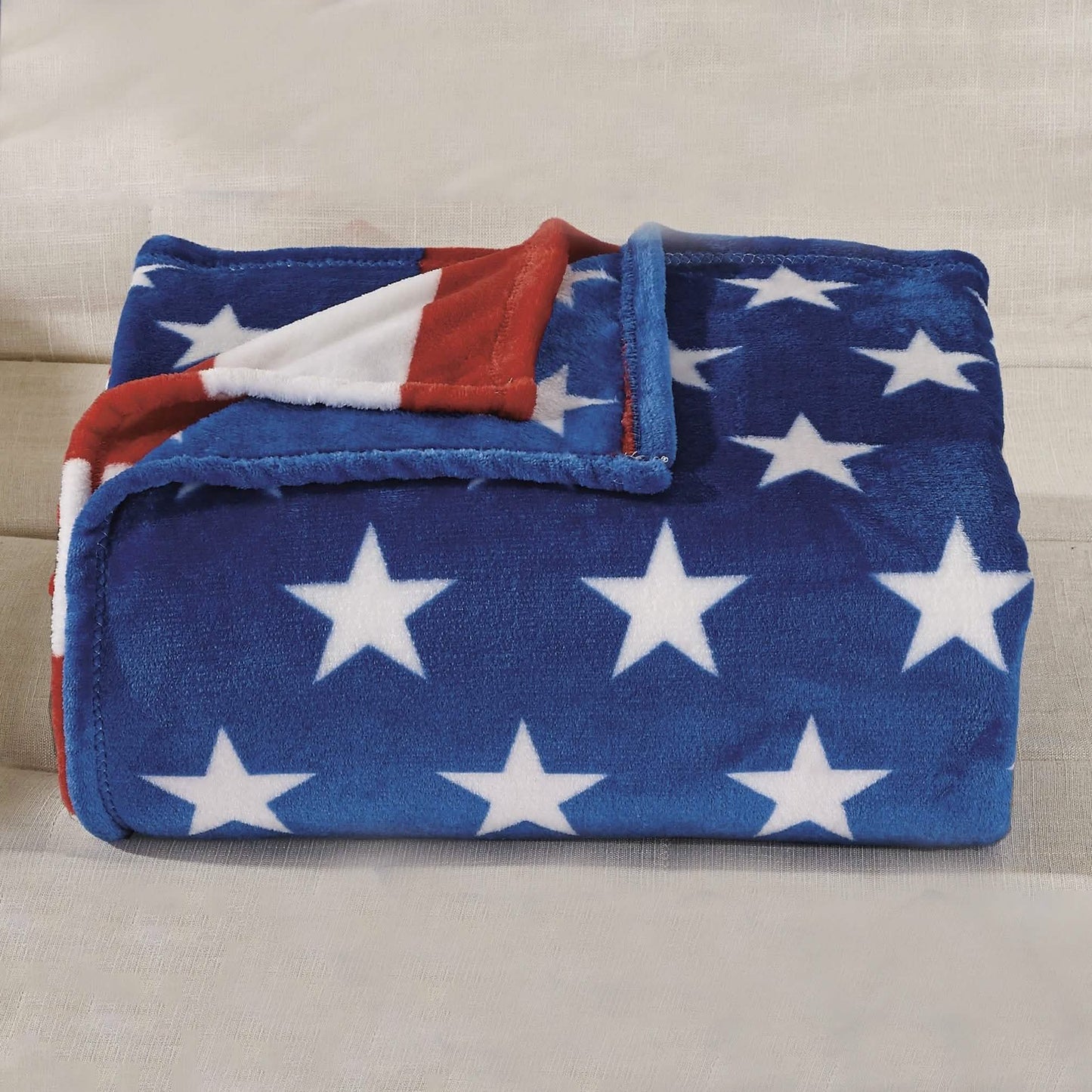 Amerikanische Flagge Ultra-weiche Überwurfdecke im Überformat