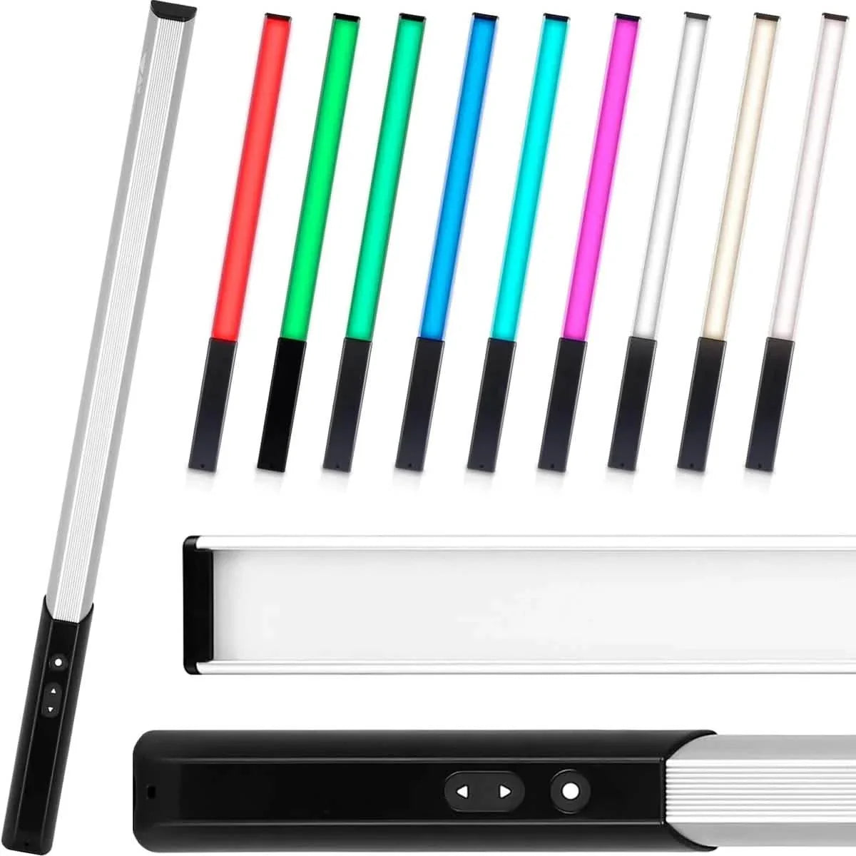 AMZDEAL RGB LED-Lichtstab, LED-Fotoleuchte, 1000 Lumen Einstellbar 3000K-6000K, 9 Farbtemperaturen & 30 Beleuchtungsmodi