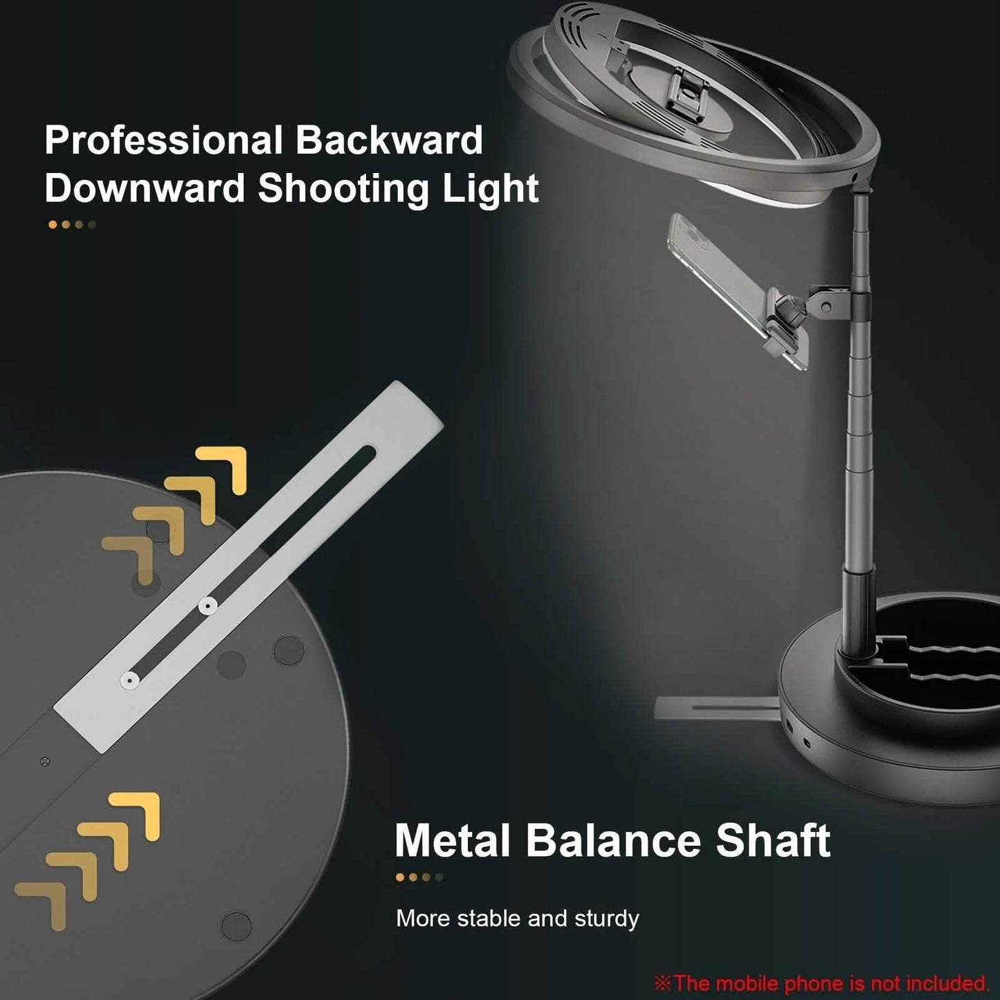 Andoer JMT2 PRO 360° drehbares Mini-Ringlicht